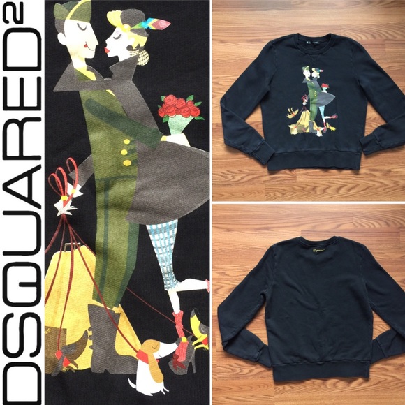 dsquared crew neck sweatshirt